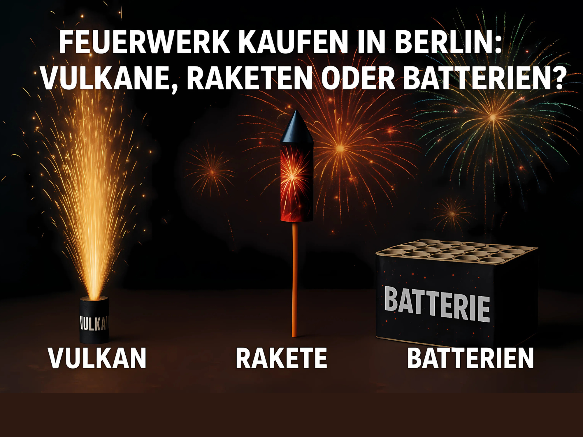 Feuerwerk Kaufberatung: Vulkane, Raketen oder Batterien?